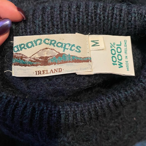 vintage aran crafts wool sweater - Picture 3 of 3